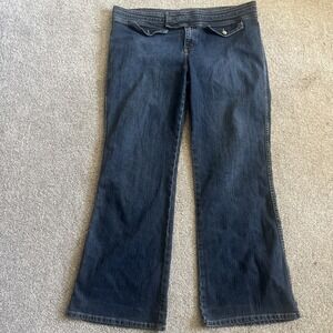 Vintage Jordache Jeans stretch  Size 21 High Rise Wide Leg 80s 90s Dark Wash